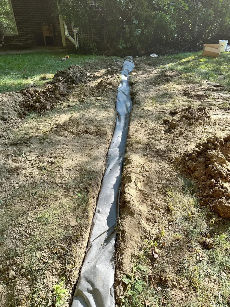 French Drain Installation Cover