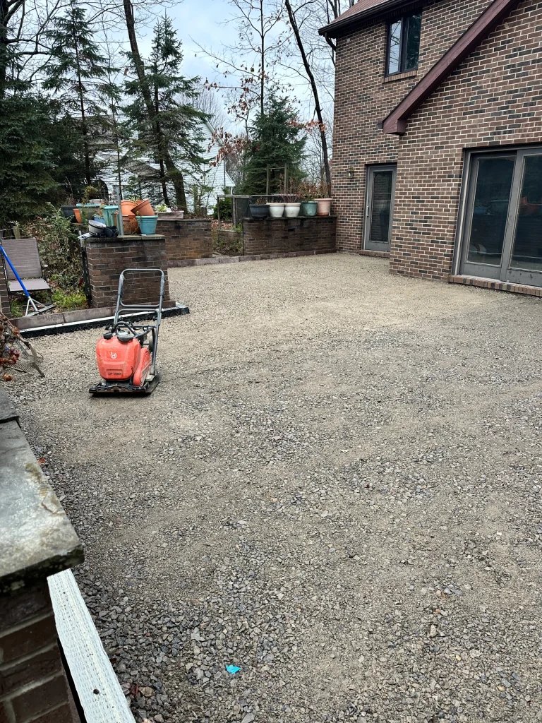 Paver Patio In Progress