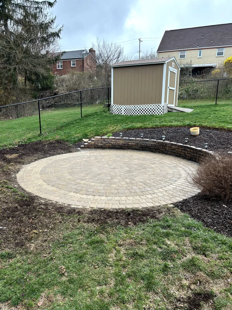 Paver Patio Fire Pit Completed