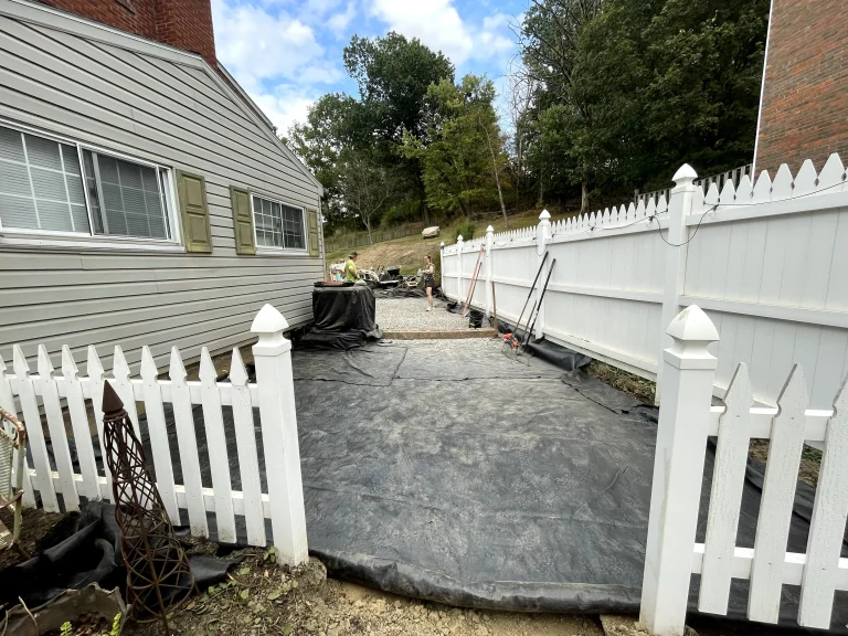 Paver Patio Installation Progress In Ingomar Pennsylvania