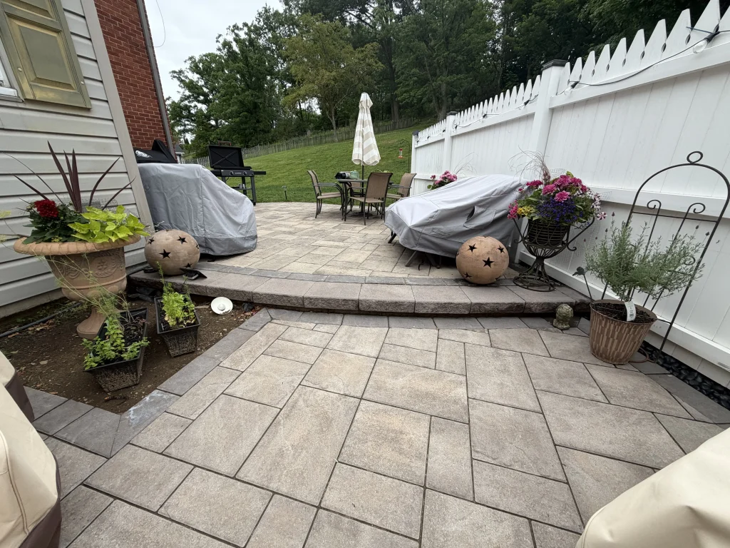 After photo of paver patio installation